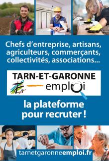 Affiche Tarn-et-Garonne Emploi Affiche de présentation de la plateforme pour recruter
