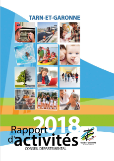 La couverture du rapport d'activité 2018