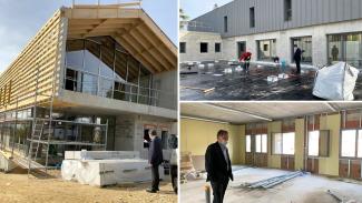 visite CDEF février 2021 Visite de Christian Astruc sur le chantier du Centre Départemental de l'Enfance et de la Famille en Février 2021