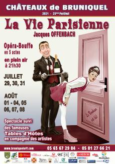 Châteaux de Bruniquel Affiche du Château de bruniquel de la Vie Parisienne