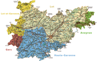 On peut voir la carte du Tarn-et-Garonne  des présidents de 1811 à Maintenant 