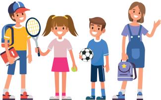 Illustration de sports Illustration d'éducation de sports