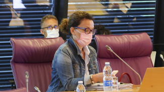 TGN On peut voir une femme en plein conférence du TGN