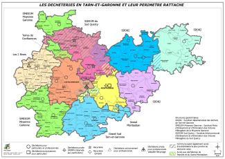 les déchèteries en Tarn-et-Garonne On peut voir une carte des déchèteries du Tarn-et-Garonne