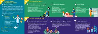 Flyer informatif sur la dénutrition Flyer avec plusieurs cases qui donnent des conseils sur la dénutrition