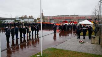 Cérémonie de la Sainte-Barbe départementale 2021 La cérémonie de la Sainte-Barbe en présence du président, des élus, de nombreux sapeurs-pompiers et jeunes sapeurs-pompiers et d'équipements et véhicules de fonction