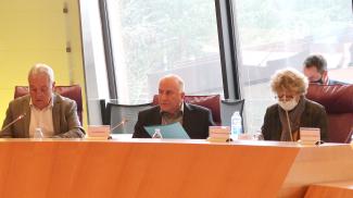 Commission permanente du 18 janvier 2022 De gauche à droite : Jean-Luc Deprince, Michel Weill et Christiane Le Corre lors de la commission permanente
