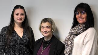 De gauche à droite, Mégane, Nathalie et Alexandra