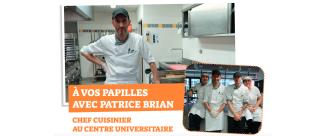 Patrice Brian et son équipe du Centre Universitaire En photo Patrice Brian, le Chef du restaurant universitaire, et son équipe