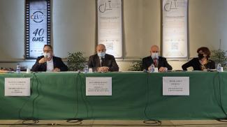 De gauche à droite : Jean-Paul Terrenne, Jean-Michel Baylet, Michel Weill et Madame la Préfète 