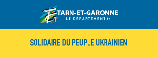 Banderole de soutien à l'Ukraine Banderole aux couleurs du drapeau de l'Ukraine avec marquer " Solidaire du peuple ukrainien"