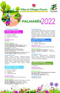 Palmarès VVF 2022 Descriptif du palmarès des VVF 2022 avec les noms des lauréats et leur prix
