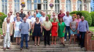 Jury VVF 2022 Photo de groupe des jurys des VVF 2022 avec les élus et Michel Weill