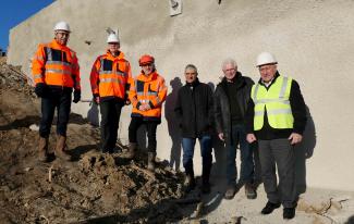 L'avancée du chantier de la RD78 Photo de groupe sur le chantier de la RD78 en compagnie de Michel Weill