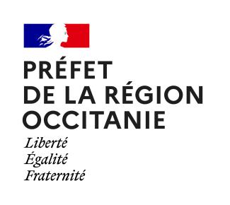 Logo Préfet région Occitanie Logo Préfet région Occitanie avec le drapeau tricolore