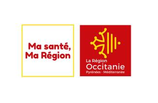Logo : Ma santé, Ma région Logo : Ma santé, Ma région avec le logo de la région Occitanie