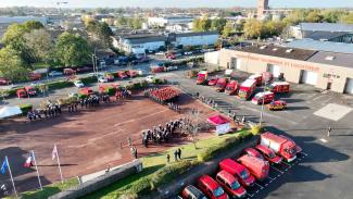 La Sainte-Barbe Départementale Vue aérienne du Service Départemental d'Incendie et de Secours de Tarn-et-Garonne