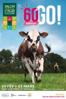 Salon international de l'agriculture Affiche d'une vache pour le Salon international de l'agriculture