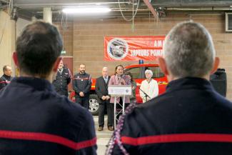 Sainte-Barbe et passation de commandement au CSP Montauban Discours de Valérie Rabault lors de la Sainte-Barbe