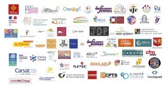 Les différents logos des partenaires de l'opération « Le 82 fait son numérique » De nombreux logos des partenaires de l'opération « Le 82 fait son numérique »
