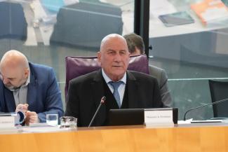 Photo du président Michel Weill lors de son discours