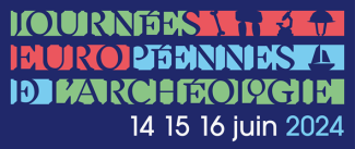 Journées européennes de l'archéologie 2024 Logos des journées européennes de l'archéologie 14/15/16 juin 2024 de différentes couleurs