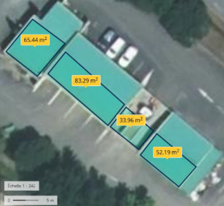 Appel à manifestation d'intérêt concurrente pour l'occupation du site en panneaux photovoltaïques pour « l’antenne de Caussade » Surface vue du ciel de l'antenne de Caussade