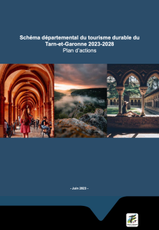 photo du schéma départemental du tourisme durable dans le 82 avec plusieurs lieux emblématiques du Tarn-et-Garonne 