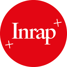 Logo de l'Institut national de recherches archéologiques préventives Logo rouge avec des croix blanches de l'Institut national de recherches archéologiques préventives