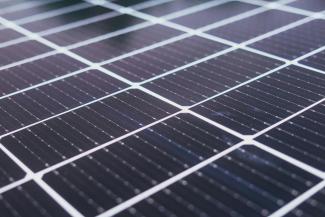 Photo de panneaux photovoltaïques caractérisant le développement durable Photo de panneaux photovoltaïques