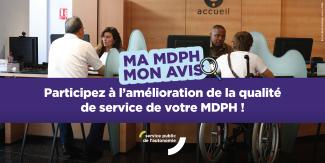 mdph personnes à l'accueil qui se renseigne sur le handicap