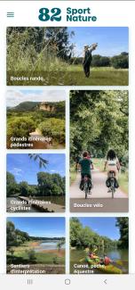capture d'écran de l'accueil de l'application Sport Nature 82 capture d'écran de l'accueil de l'application Sport Nature 82