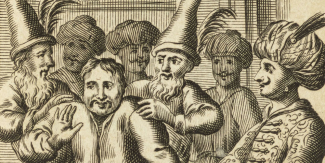 Frontispice de l’édition de 1674. Gravure de Jean Sauvé (1660-1691) d’après un dessin de Pierre Brissart (1645?-168 Une Gravure de bourgeois de differents pays.