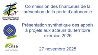 Commission des financeurs - présentation synthétique