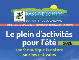 programme été 2026 base de loisirs