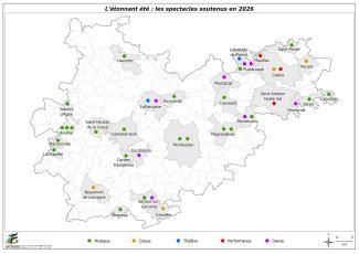 Carte des spectacles de L'étonnant été 2026
